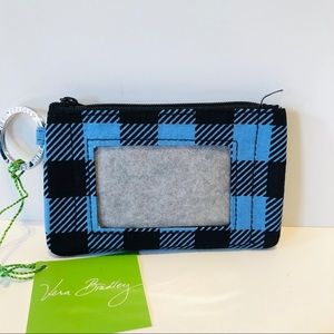 Vera Bradley Zip ID Keychain Case in Alpine Check